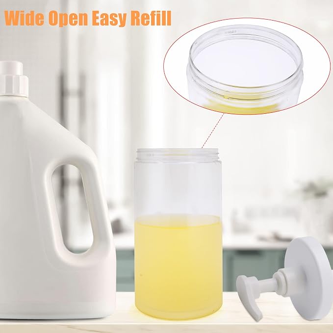 Cosywell Pump Bottle Dispenser Plastic Pump Bottles Refillable Bottles Wide - Image 4