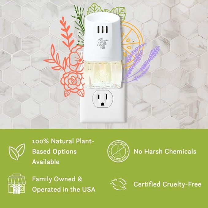 Scent Fill 100% Natural Lemon & Citrus Plug in Air Freshener, Scented Oil - Image 6