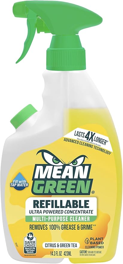 Mean Green Refillable Ultra Powered CONCENTRATE Multi Purpose Cleaner, Citrus & by MeanGreen