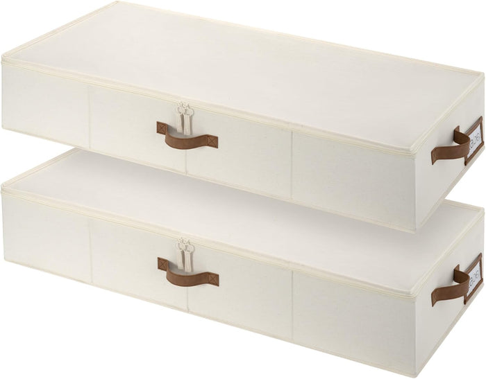 StorageWorks 7 Inch Low Profile Under Bed Clothes Storage Bins with Lids