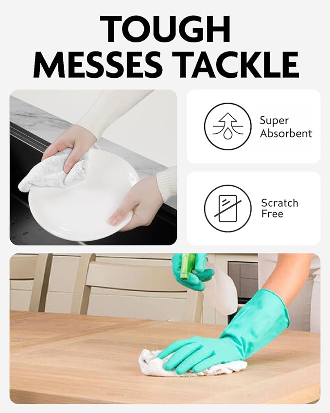 Fantasticlean Microfiber Cleaning Cloth Roll -90 Pack, Tear Away Microfiber - Image 3