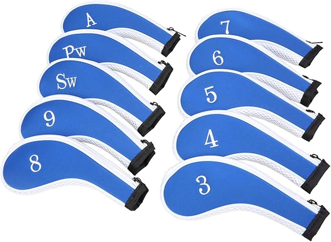 Sword &Shield sports Neoprene Zipper Golf Club Iron Head Covers Iron Covers by Unknown