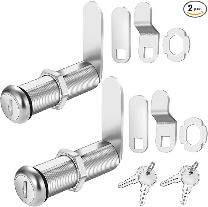 Cabinet Lock with Keys, 2 Pack Cabinet Cam Lock Set by Unknown