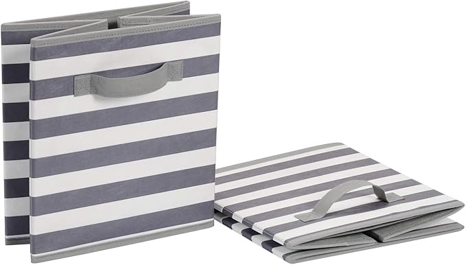 Amazon Basics Cube Organizer Storage Bins Handles, Collapsible Fabric - Image 4