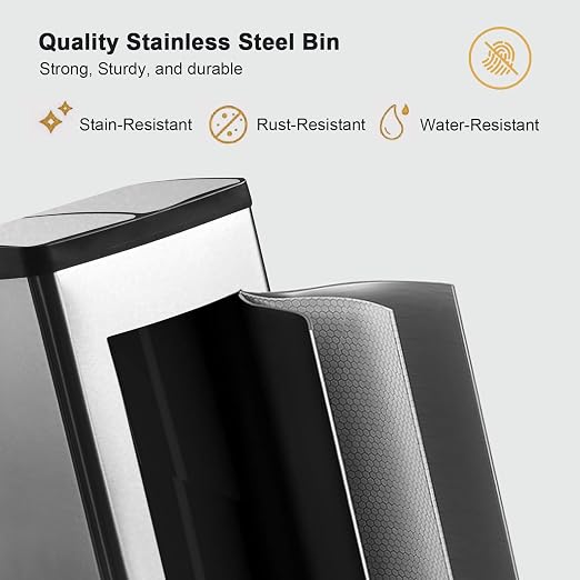 Dual Trash Can, 60 Liter/16 Gallon Dual Bin Trash Can - Image 4