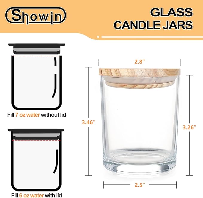 Thick Candle Jars for Making Candles 12 Pcs, 7 OZ Empty Jars - Image 7