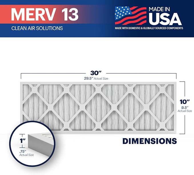 BNX TruFilter 10x30x1 Air Filter MERV 13 - Image 2