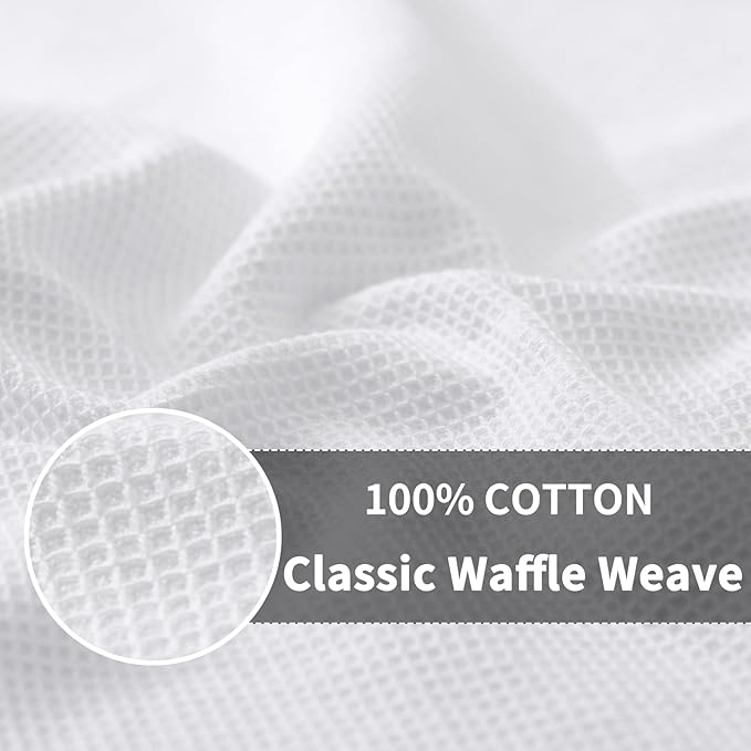 Homaxy 100% Cotton Waffle Weave Dish Cloths - Image 2
