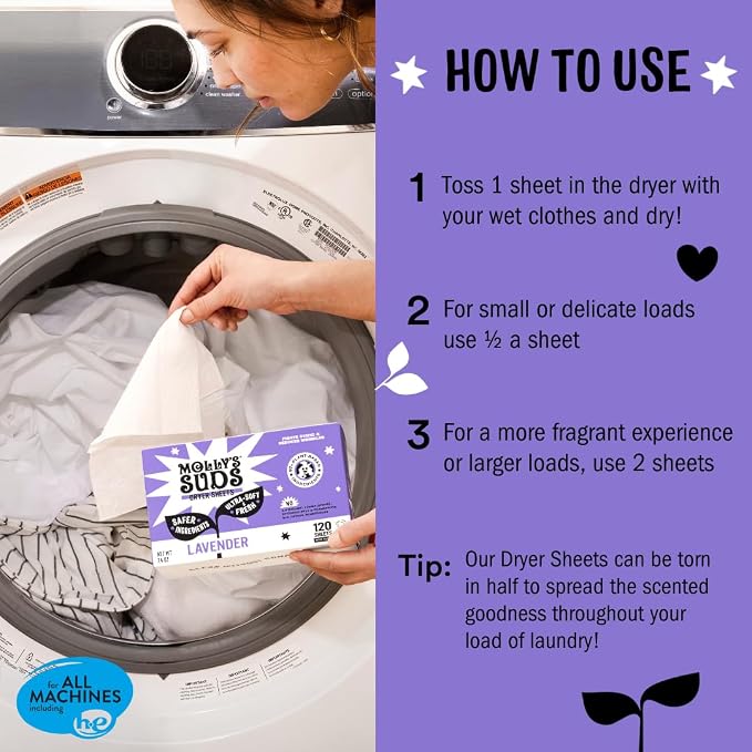 Molly's Suds Fabric Softener Dryer Sheets - Image 4