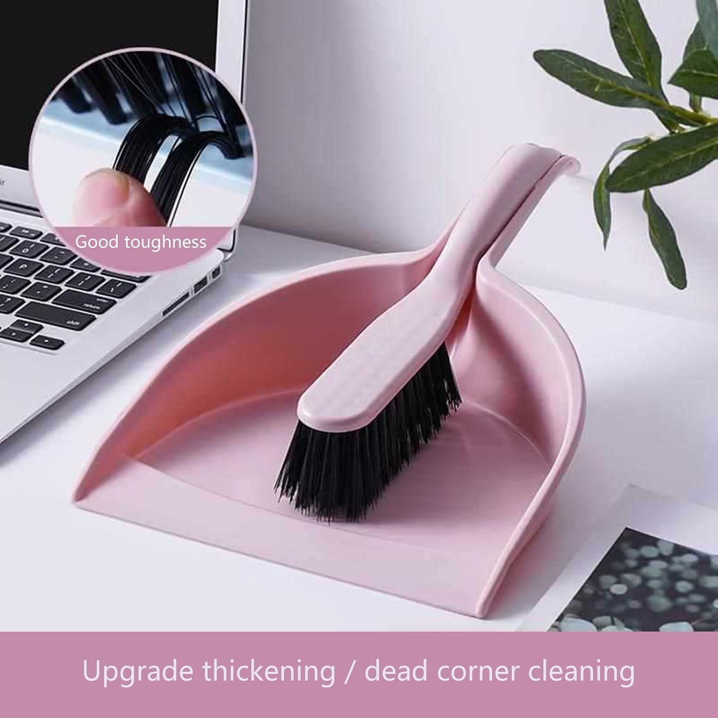 Broom and Dustpan Set Hand Broom Pan with Brush Combo for Home Desktop Sofa Kitchen Keyboard Dustpan and Brush Setsmall and Set Long Handle
