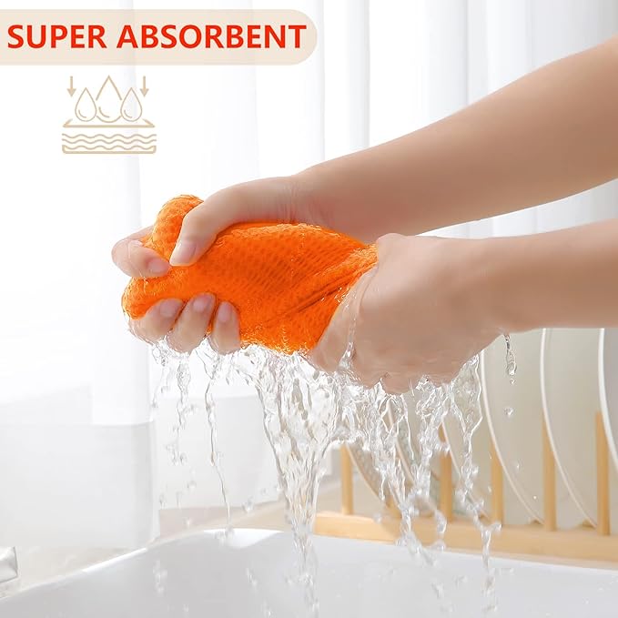 Homaxy 100% Cotton Waffle Weave Kitchen Dish Towels, Ultra Soft Absorbent Quick - Image 3