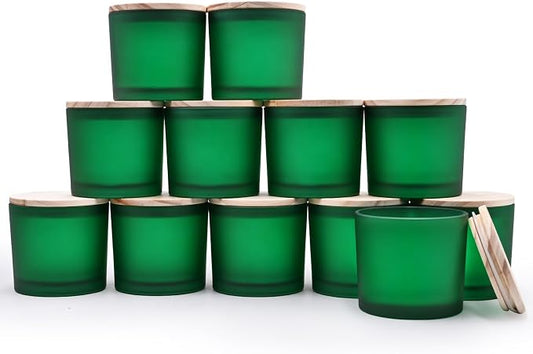 12 OZ Thick Candle Jars for Making Candles 12 Pcs, Empty Jars by Showin