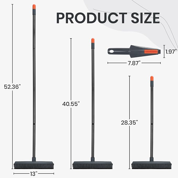 MAVRIZ Rubber Broom Carpet Rake - Image 5