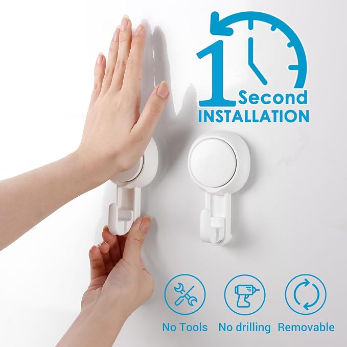 LUXEAR Suction Hooks Powerful Suction Cup Hooks Vacuum Suction Holder Heavy - Image 2