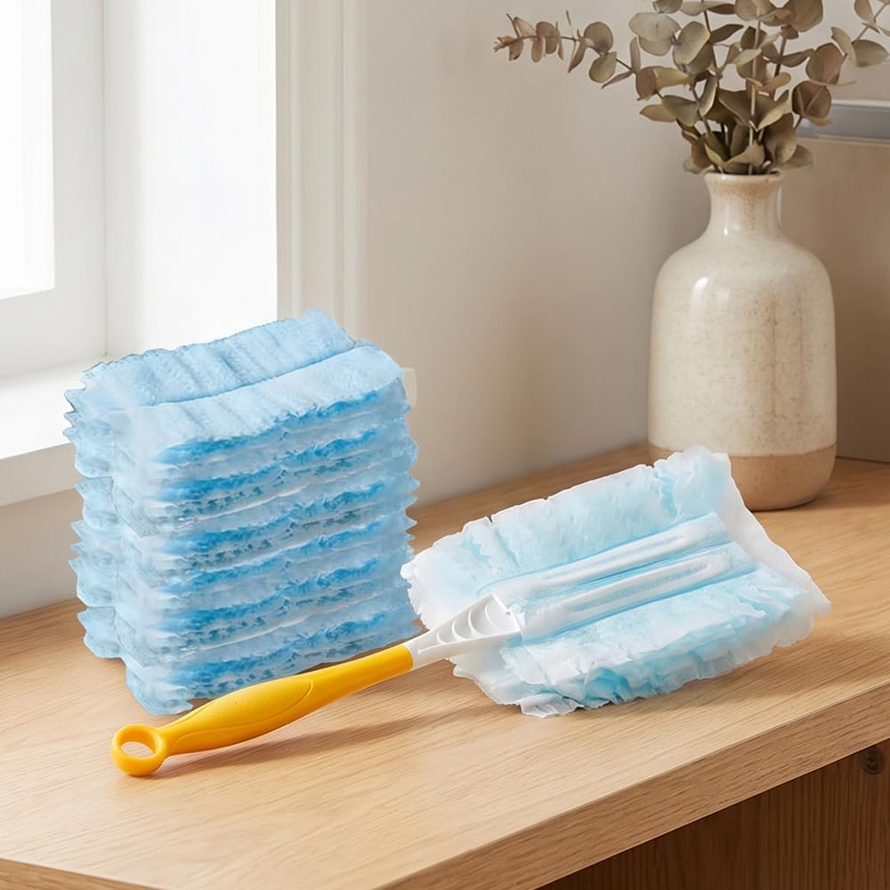 10 Count Disposable Duster Refills - Effortless Dust Removal for Electronics, Furniture, Blinds, and Ceiling Fans