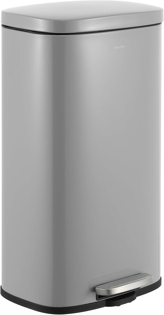 happimess HPM1011D Curtis 8-Gallon Step-Open Trash Can, Fingerprint Resistant by Happimess