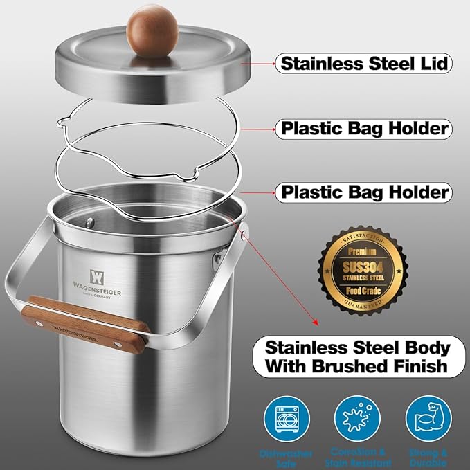 Kitchen Countertop Compost Bin 101ounces / 3Liters - Image 5