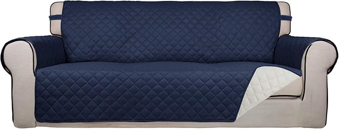 PureFit Reversible Quilted Sofa Cover, Water Resistant Slipcover Furniture by PureFit