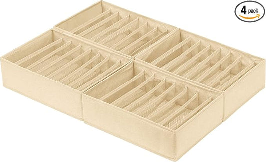 Qozary 4 Pack Drawer Organizers by Qozary