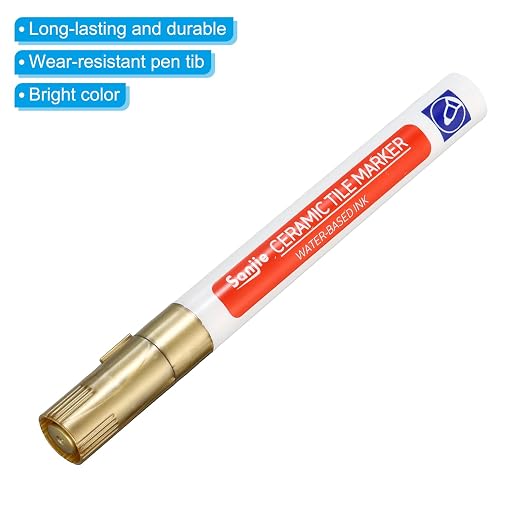 PATIKIL Grout Pen, 4 Pack Golden Tile Marker Waterproof Grout Sealer Pen Tile - Image 4