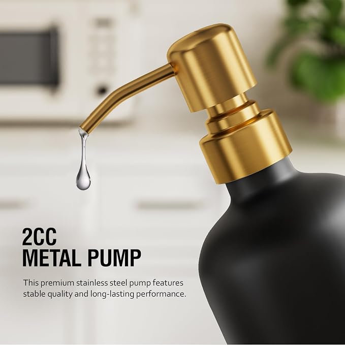 MOMEEMO Bathroom Soap Dispenser Set, Contains Hand Soap and Lotion Dispenser - Image 4