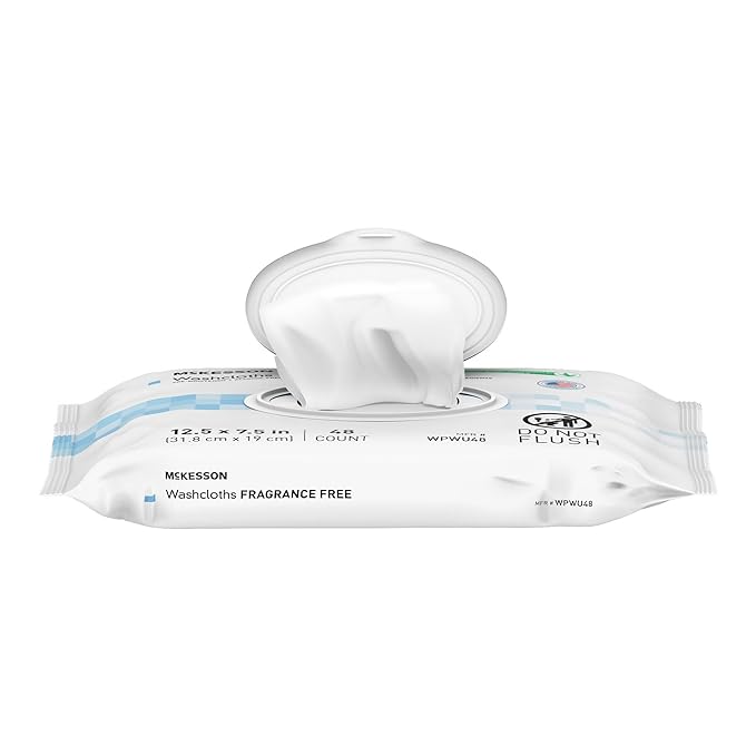 McKesson Washcloth Wipes for Adults, Unscented Disposable Wash Cloths for Body - Image 8