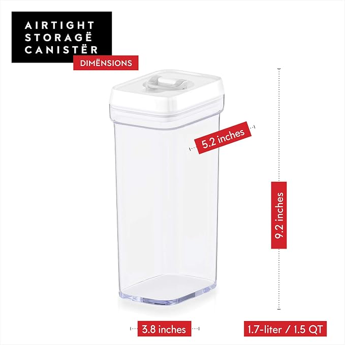 DWËLLZA KITCHEN Airtight Food Storage Containers – 4 Piece set Air Tight Pantry - Image 4