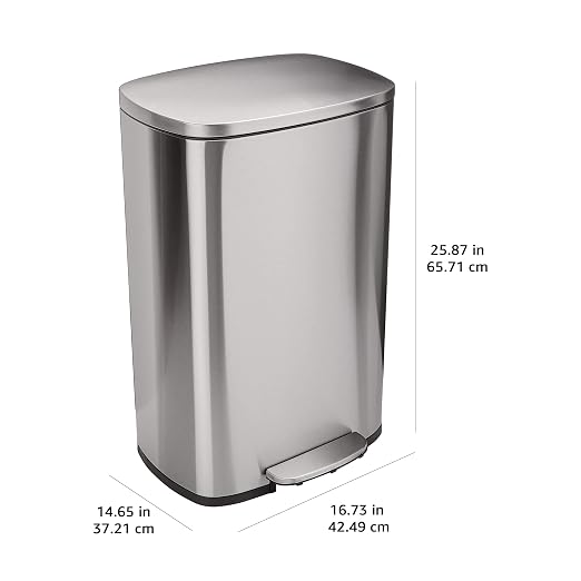 Amazon Basics Smudge Resistant Rectangular Trash Can - Image 4