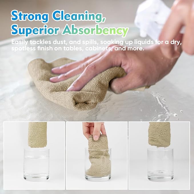 HOMEXCEL Microfiber Cleaning Cloth 6 Pack 12.5 x 12.5 inch Microfiber Towels - Image 5