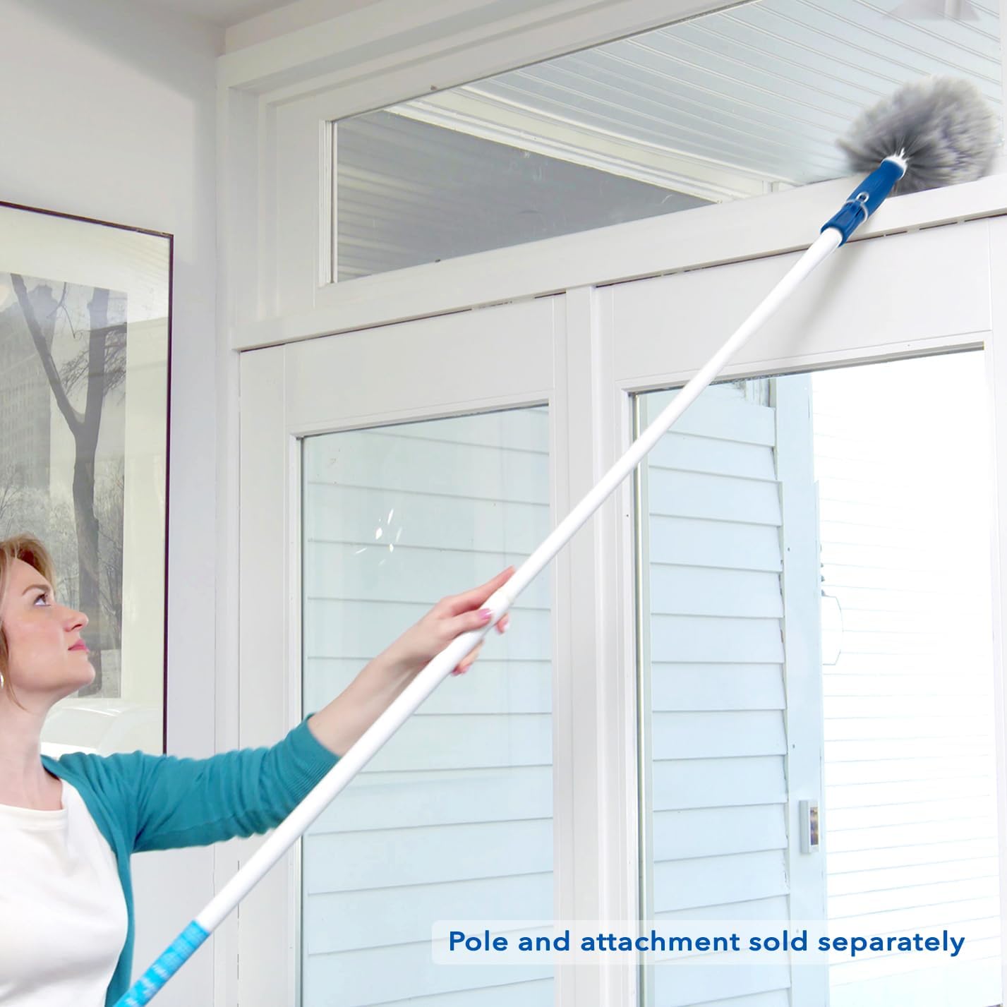 Unger Cobweb & Corner Duster – Dusters for Cleaning, Compatible with Telescopic Poles, Dusting Tools, Great for Ceilings, Moldings, HVAC & Floor Vents, and Corners, White/Black