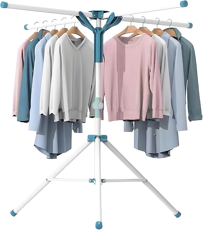 JAUREE Tripod Clothes Drying Rack Folding Indoor, Portable Drying Rack Clothing by JAUREE