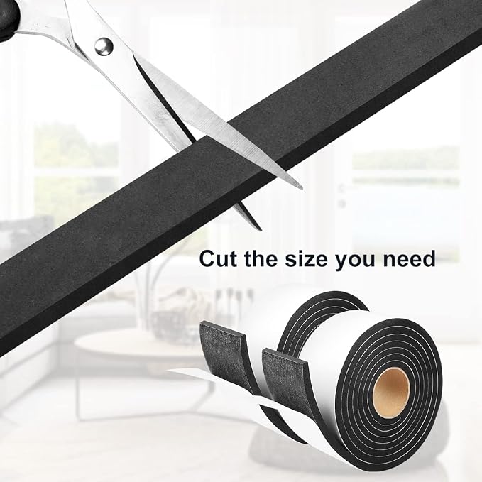 2 Rolls Seal Foam Tape, Single Sided Weather Strip, Total 13 Feet Long… - Image 4