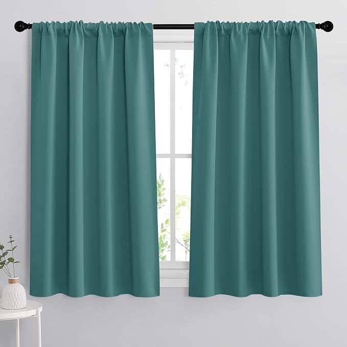 RYB HOME Bedroom Window Curtains, Heat Cold Insulated Drapes by RYBHOME