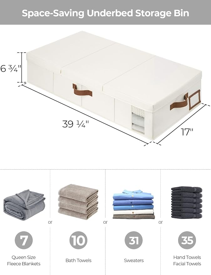 StorageWorks 2-Pack Jumbo Under Bed Storage Bins - Image 2