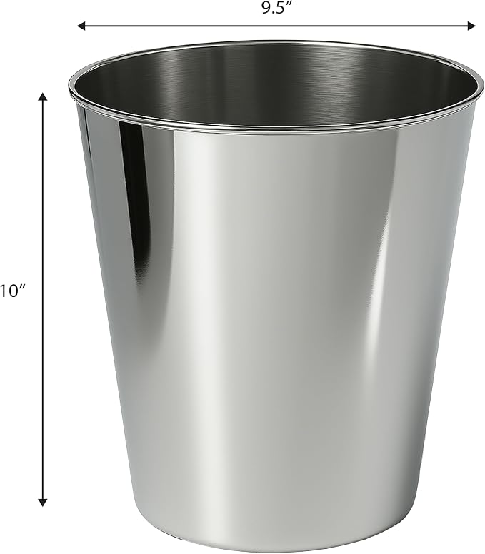 happimess HPM1113D Nolan Modern Classic Smooth Steel 2-Gallon Wastebasket - Image 4
