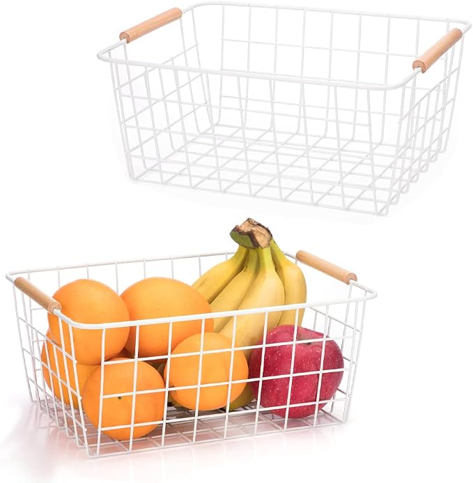 Metal Wire Food Storage Basket Organizer by HDYOUDO