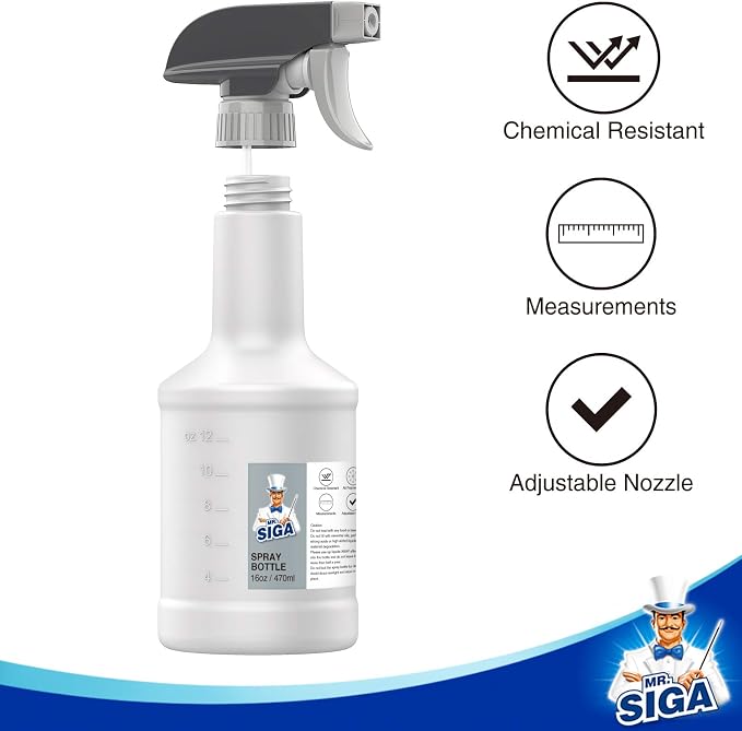 MR.SIGA 16 oz Empty Plastic Spray Bottles - Image 4