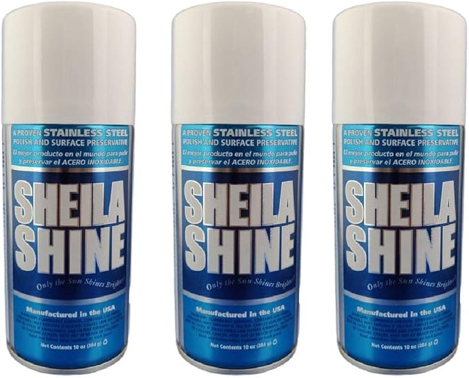 Sheila Shine 3 x 10 Oz. Stainless Steel Cleaner and Polish Aerosol Spray by SheilaShine