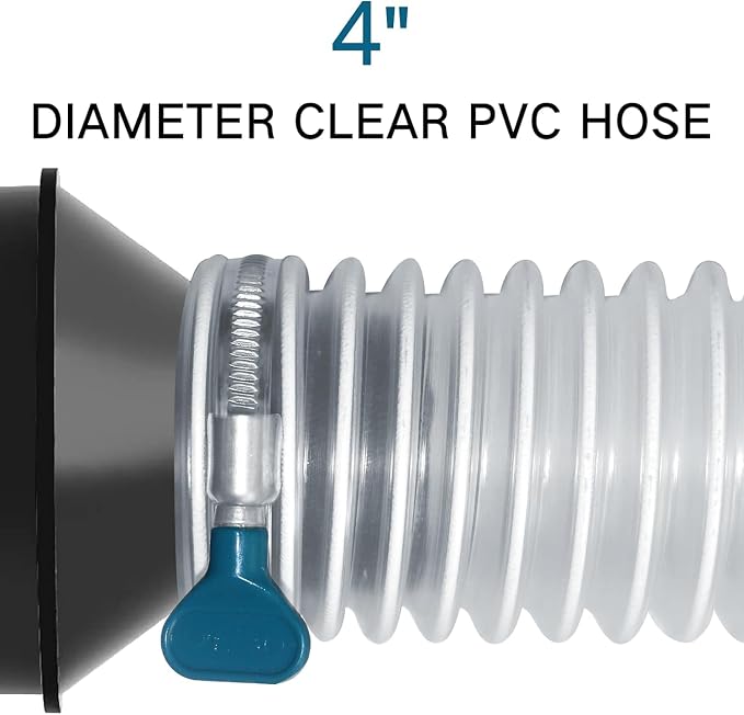 PVC Dust Collection Hose 4" x 20', Heavy Clear PVC Fume Hose Puncture Resistant - Image 2