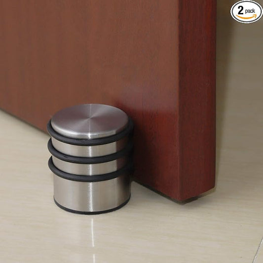 KINJOEK 2PCS Heavy Weight Door Stopper, No Drill Stainless Steel Door Stop by KINJOEK