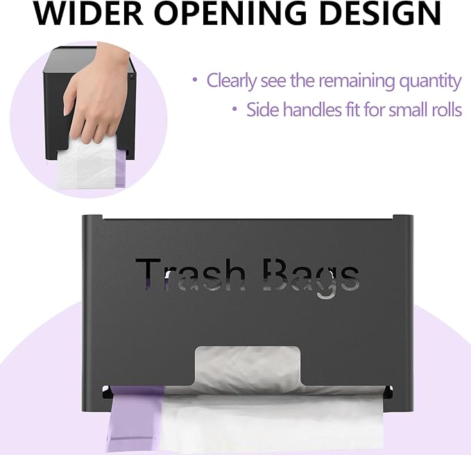 2-Pack Trash Bag Holder Dispenser, Stackable Garbage Bag Dispenser, Extra Large - Image 4