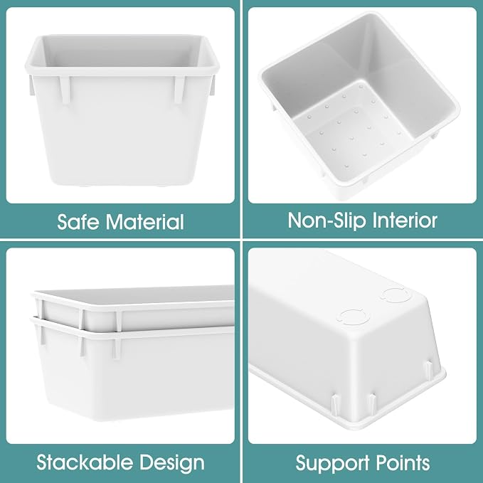 WOWBOX 25 PCS Plastic Drawer Organizer Set, 4 Sizes Desk Drawer Divider - Image 3