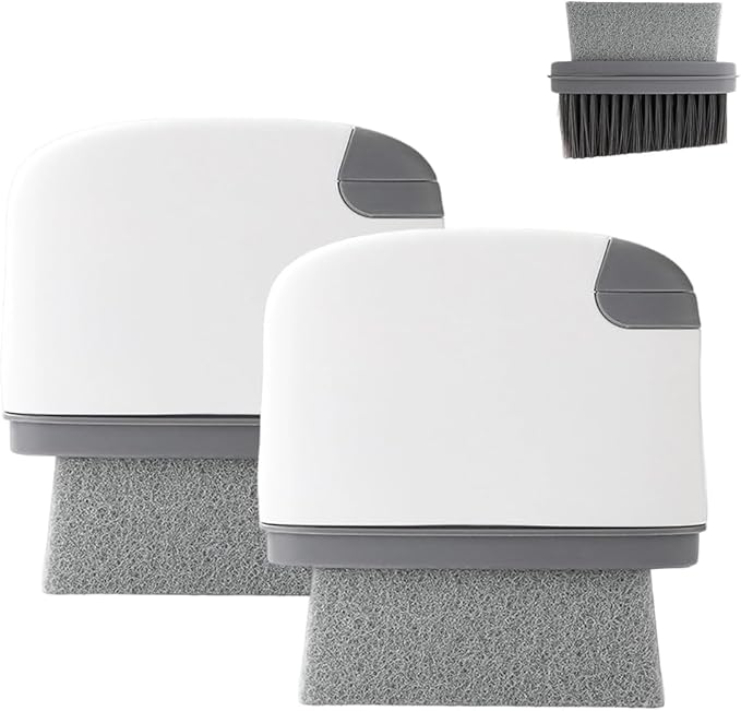 2 in 1 Groove Cleaning Brush, Upgraded Crevice Cleaning Brush & Magic Window by GotoPolishWiz