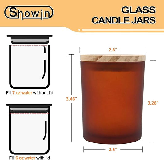 Thick Candle Jars for Making Candles 12 Pcs, 7 OZ Empty Jars - Image 2