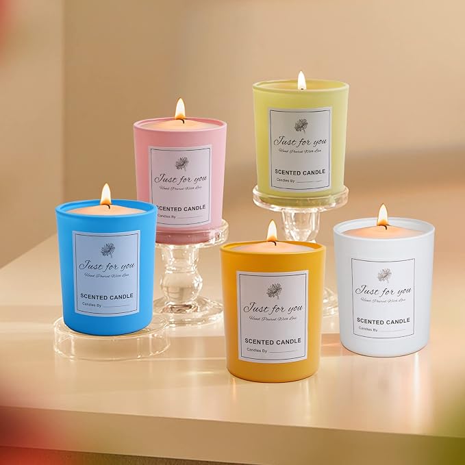 CONNOO 15 Pack Colorful Glass Candle Jars - Image 5