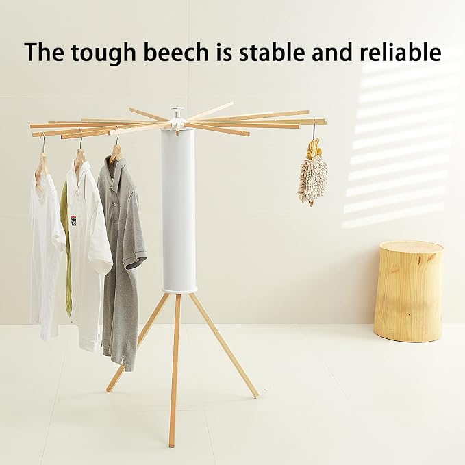 JOOM Tripod Clothes Drying Rack, Garment Rack Portable and Foldable Space