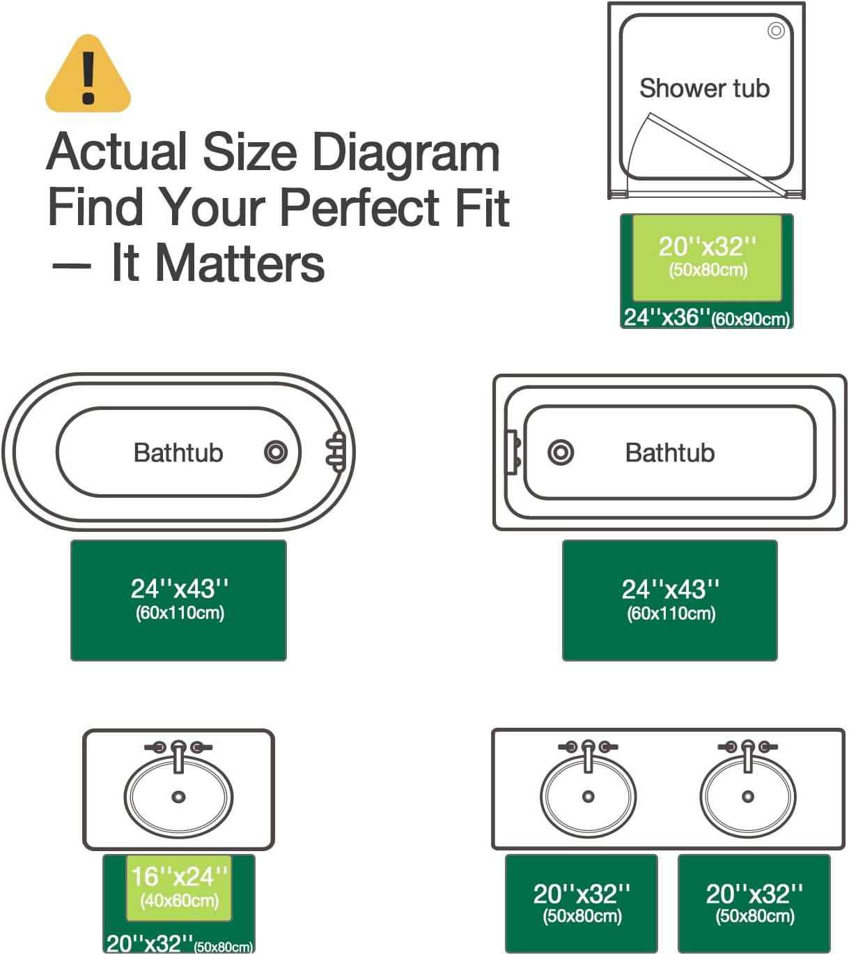 LUMI Ultra Soft Bathroom Rugs Non Slip with Rubber Backing, Absorbent Washable Bath Mat Quick Dry, Upgraded Premium Microfiber Plush Carpet for Bathtub and Shower Floor, White, 24x36