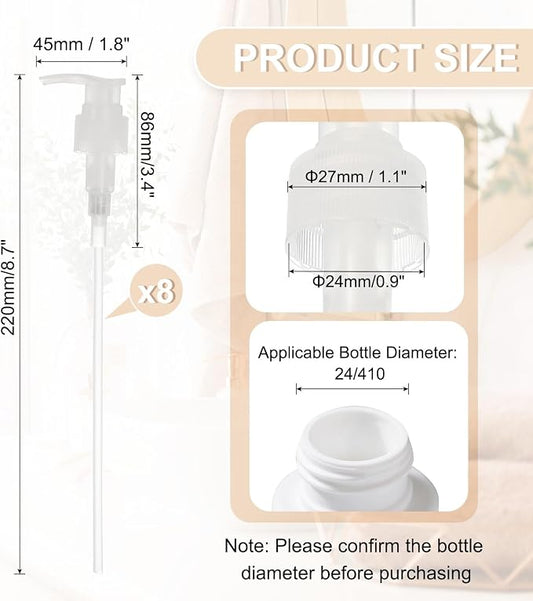 uxcell 8 Pcs Soap Dispenser Pump Heads Soap Dispensers Top Pumps Replacement - Image 2