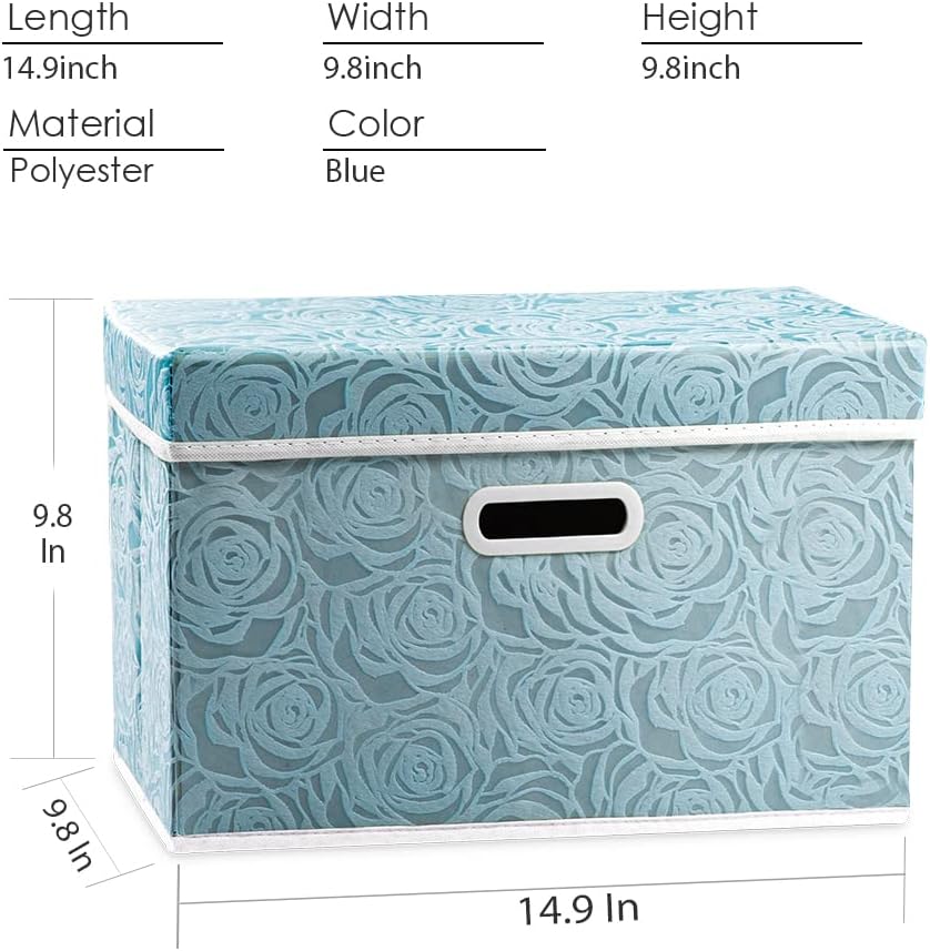 PRANDOM Stackable Storage Cubes with Lids [5-Pack] Fabric Decorative Storage ...