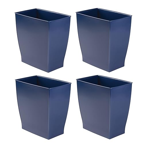 iDesign Small Rectangular Bathroom Trash Cans by iDesign